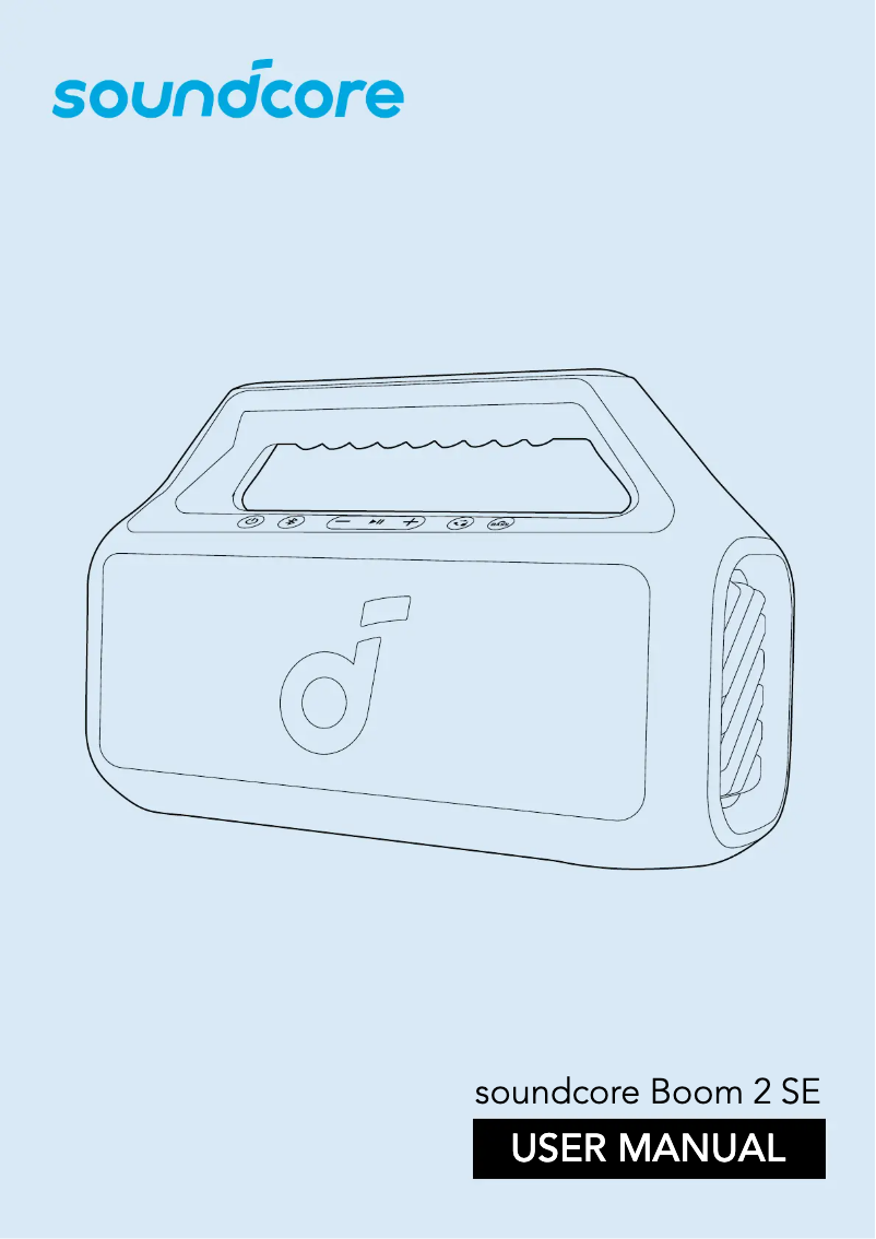 Page 1 de la notice Manuel utilisateur Soundcore Boom 2 SE