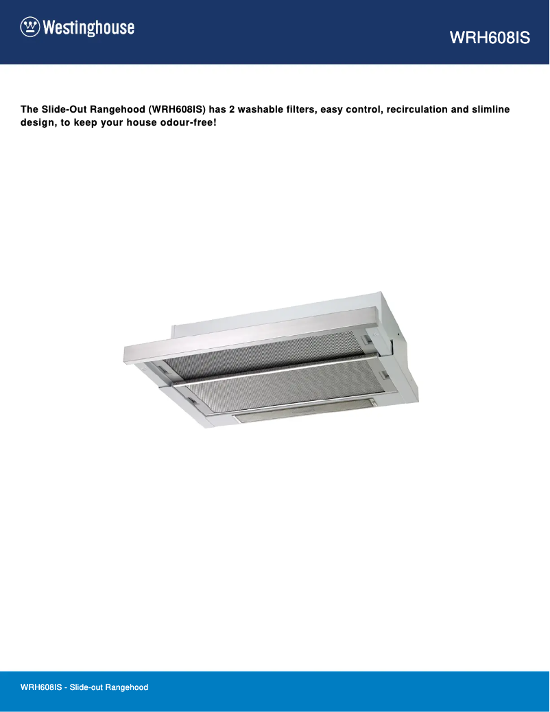 Page n°1 - Fiche technique Westinghouse WRH608IS