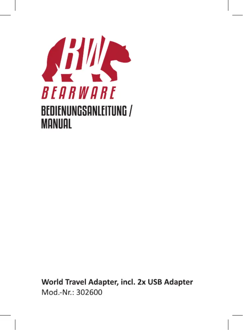 Page 1 de la notice Manuel utilisateur Bearware 302600