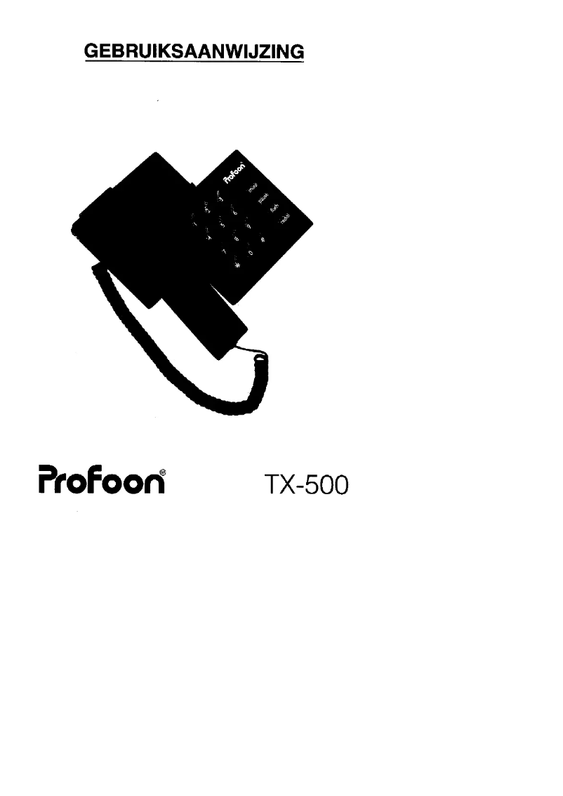 Image de la première page du manuel de l'appareil TX-500