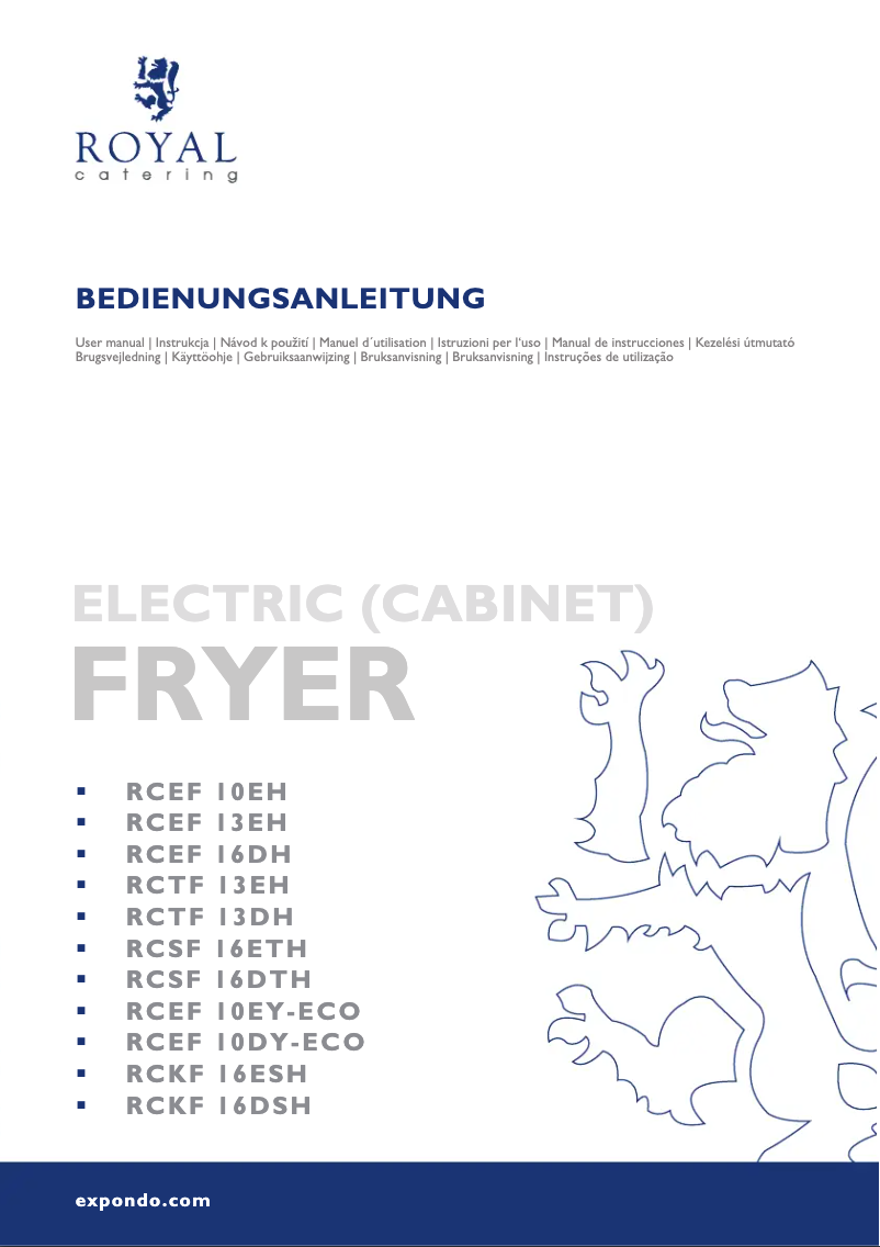 Page n°1 - Manuel utilisateur Royal Catering RCEF-10DY-ECO