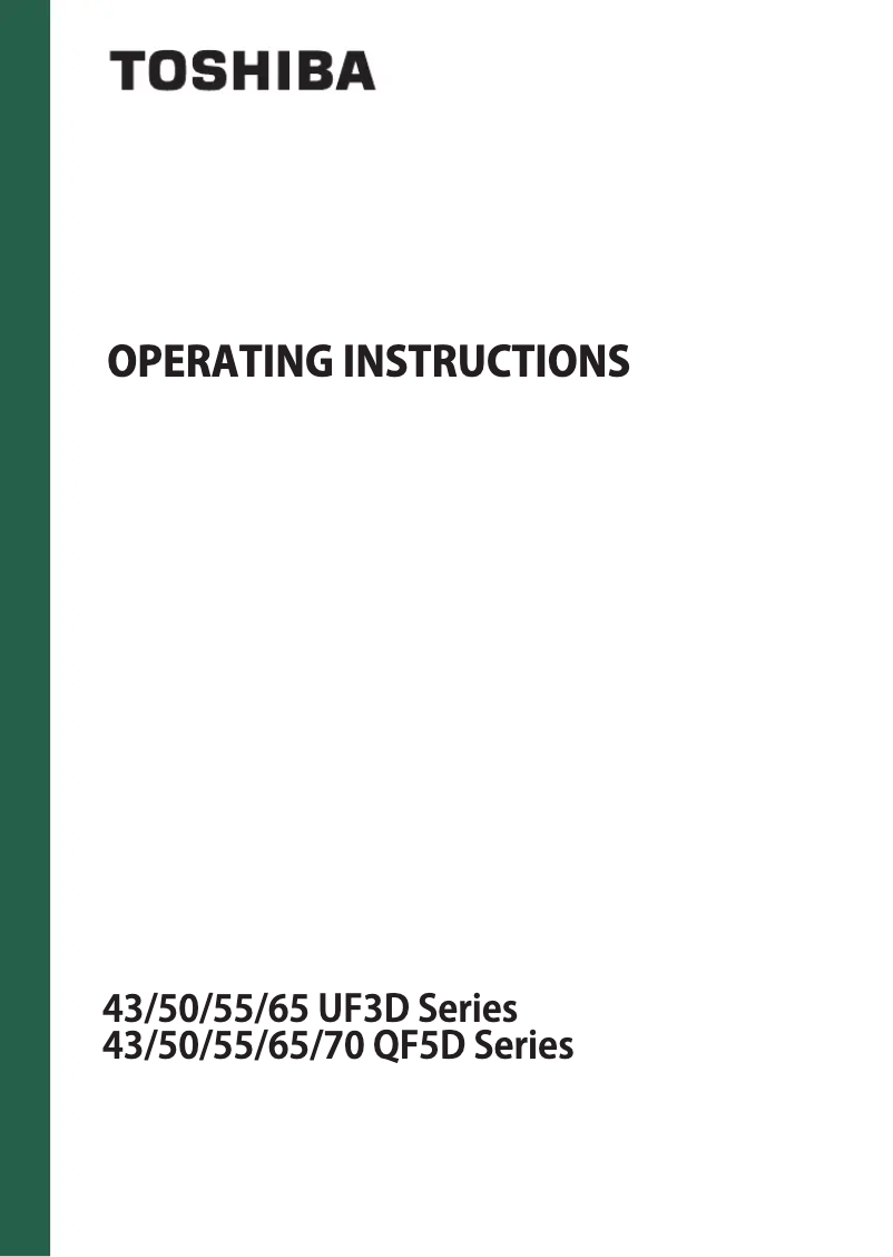 Page n°1 - Manuel utilisateur Toshiba 43QF5D53DB