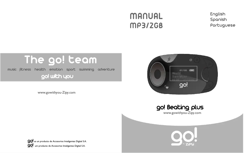 Page 1 de la notice Manuel utilisateur Zipy GO Beating Plus