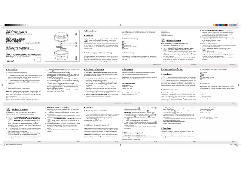 Image de la première page du manuel de l'appareil Z25699