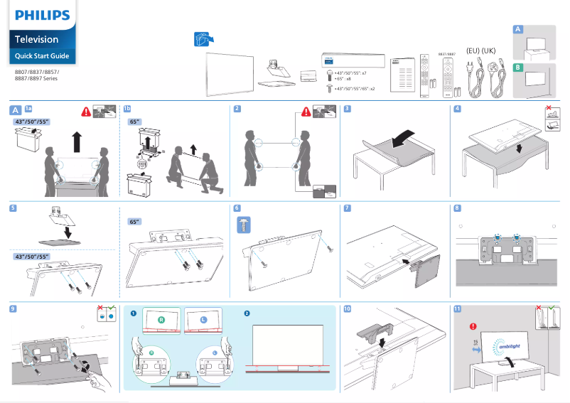 First page image of the manual for 43PUS8887
