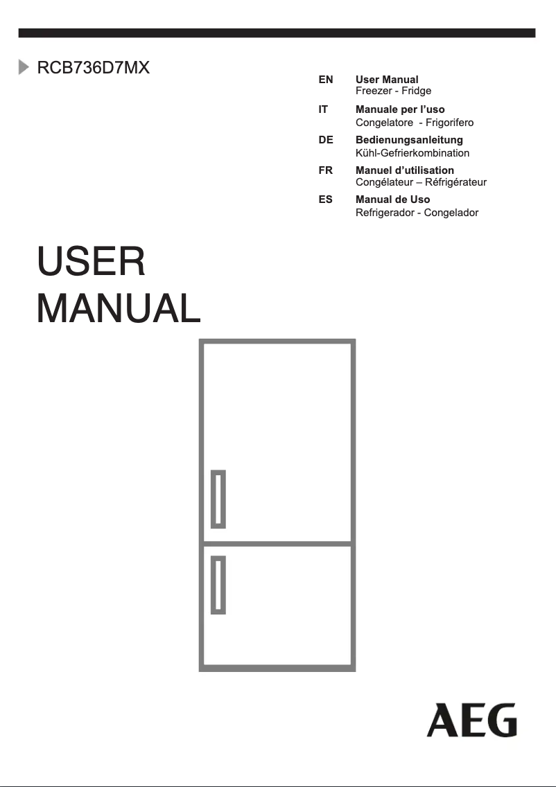 Page 1 de la notice Manuel utilisateur AEG RCB736D7MX