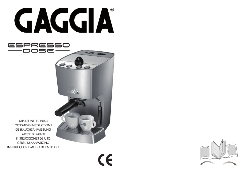 Page n°1 - Manuel utilisateur Gaggia Espresso Dose RI8153