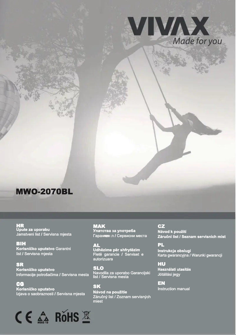 Image de la première page du manuel de l'appareil MWO-2070 BL