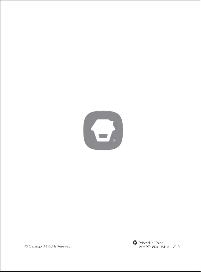 Image de la première page du manuel de l'appareil PIR-800