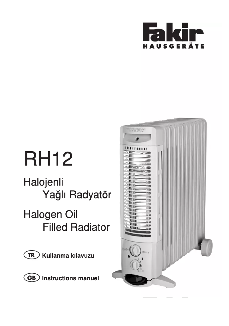 Page 1 de la notice Manuel utilisateur Fakir RH 12