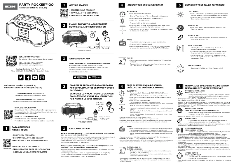 Image de la première page du manuel de l'appareil Party Rocker Go