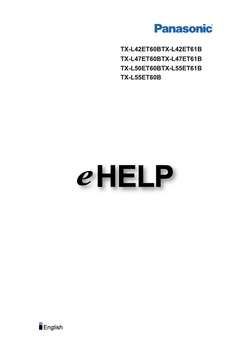 Page 1 de la notice Manuel utilisateur Panasonic Viera TX-L55ET61B