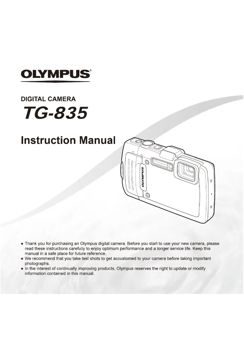 Image de la première page du manuel de l'appareil TG-835