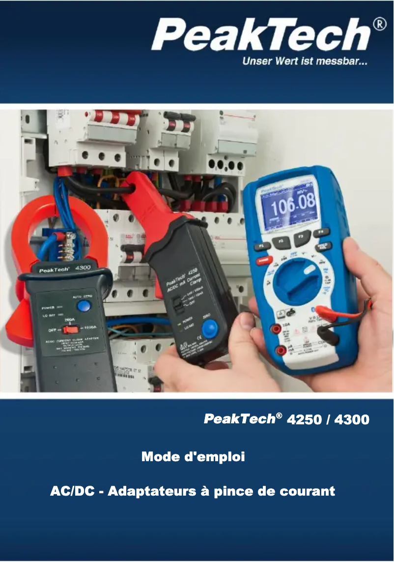 Page n°1 - Manuel utilisateur PeakTech 4300