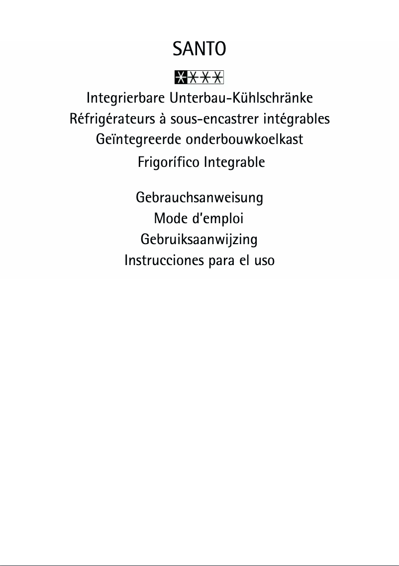 Image de la première page du manuel de l'appareil Santo U 96040-5I