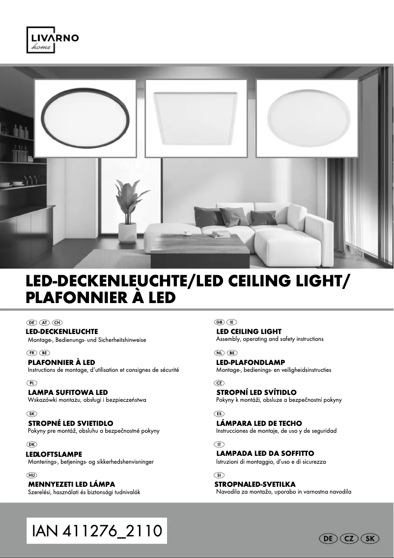 Page 1 de la notice Manuel utilisateur Livarno Lux IAN 410820