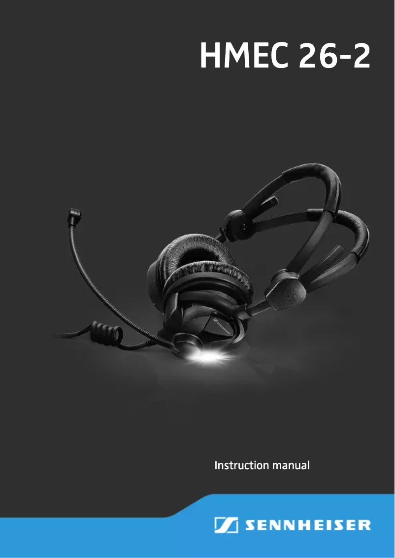 Page n°1 - Manuel utilisateur Sennheiser HMEC 26