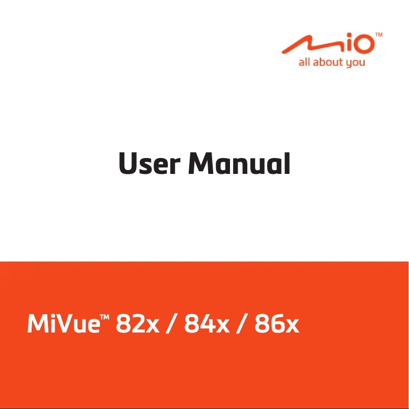 Page n°1 - Manuel utilisateur Mio MiVue 848