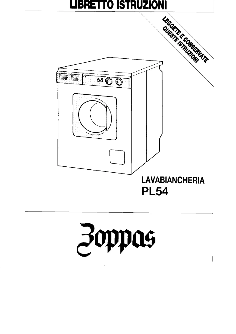 Page n°1 - Manuel utilisateur Zoppas PL54