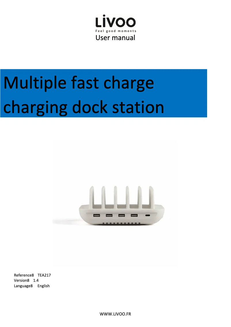 Image de la première page du manuel de l'appareil TEA217