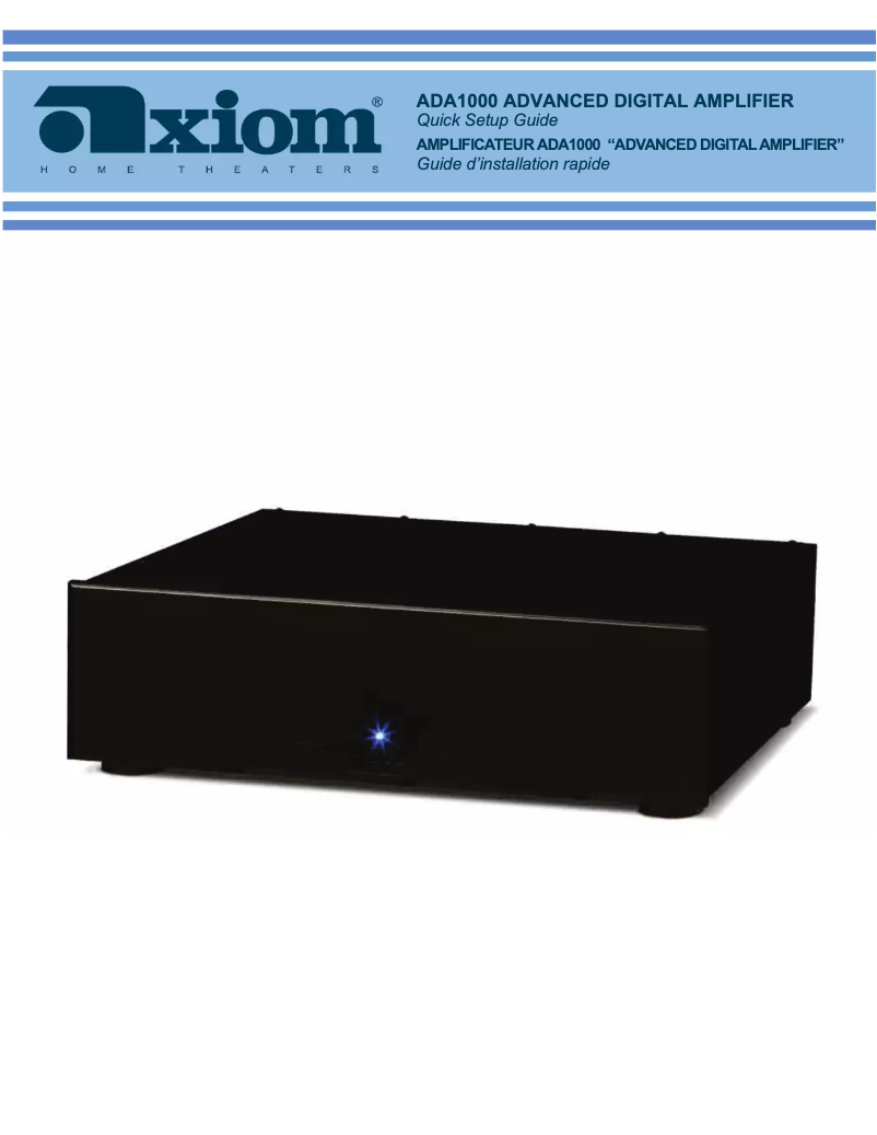 Page 1 de la notice Manuel utilisateur Axiom ADA-1000