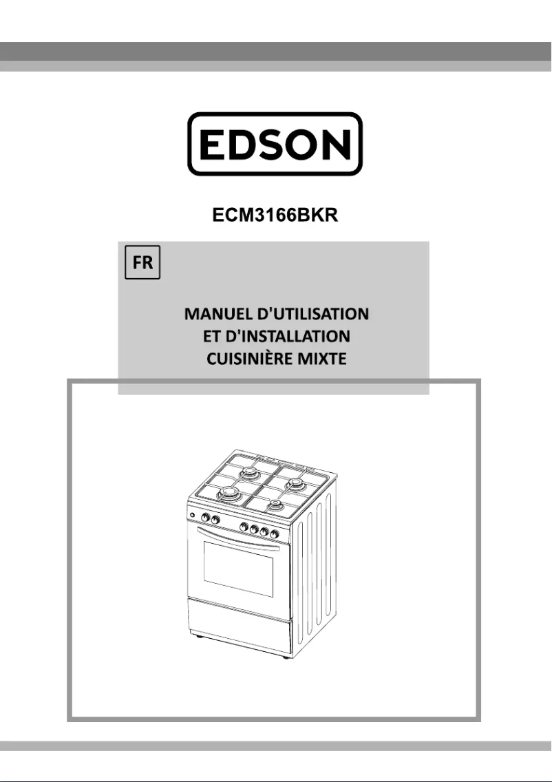 Page 1 de la notice Manuel utilisateur Edson ECM3166BKR