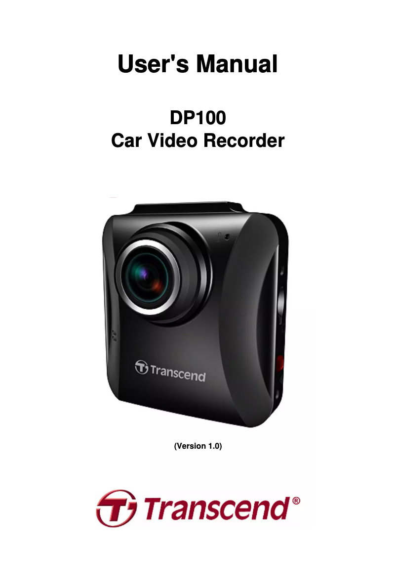 Image de la première page du manuel de l'appareil DrivePro DP100