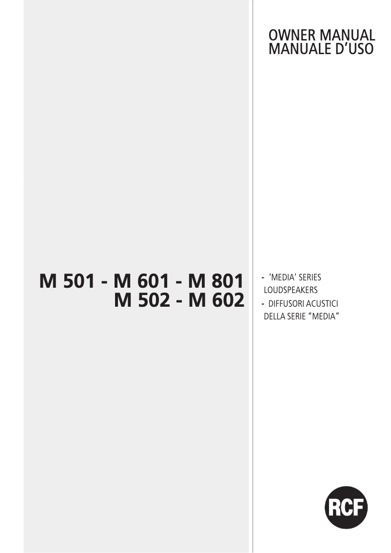 Image de la première page du manuel de l'appareil M 501