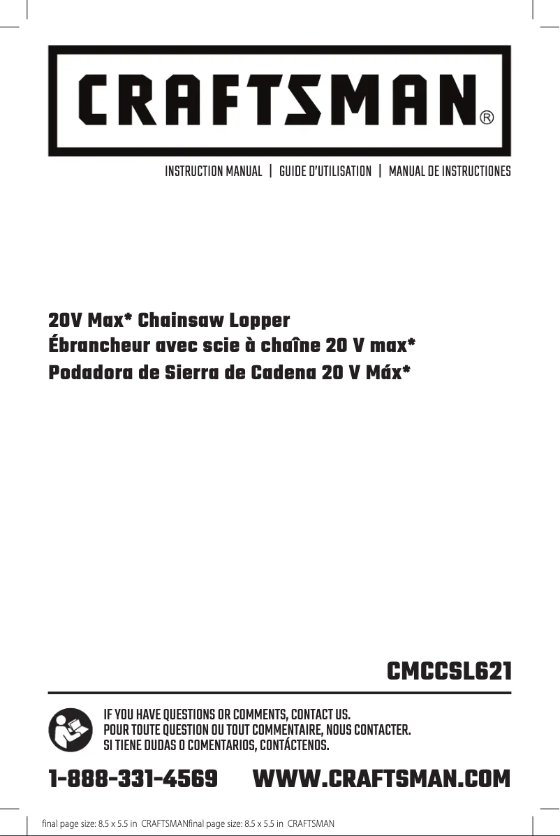 Image de la première page du manuel de l'appareil CMCCSL621