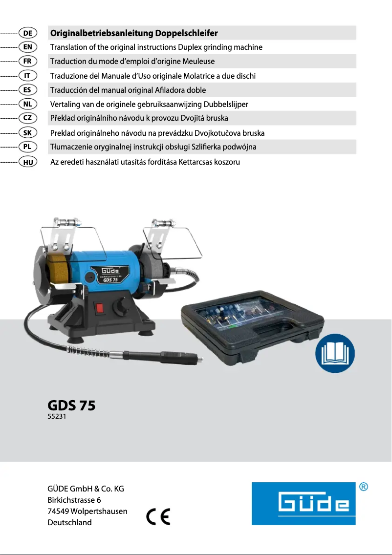 Page n°1 - Manuel utilisateur Güde GDS 75