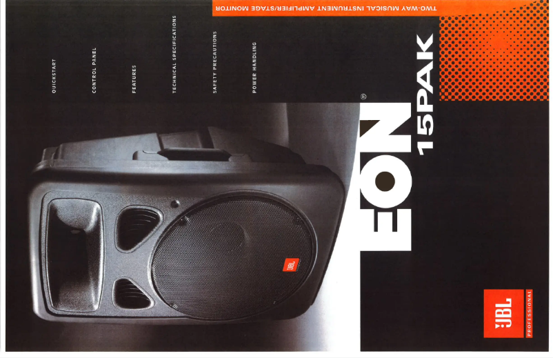 Page 1 de la notice Manuel utilisateur JBL EON 15PAK
