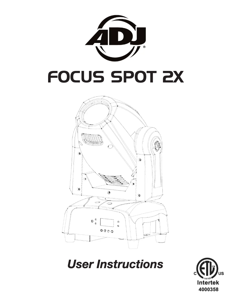 Image de la première page du manuel de l'appareil Focus Spot 2X