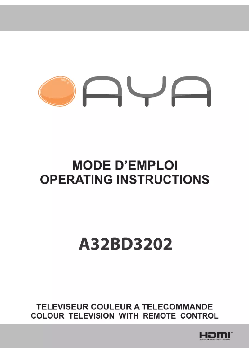 Image de la première page du manuel de l'appareil A32BD3202