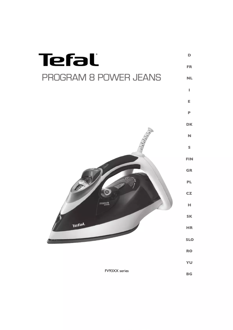 Page 1 de la notice Manuel utilisateur Tefal Program 8 Power Jean 300 FV9330