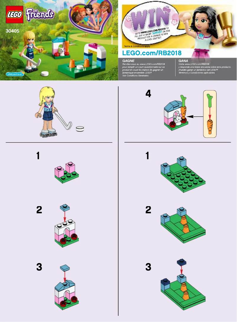 Page 1 de la notice Manuel utilisateur Lego Friends 30405