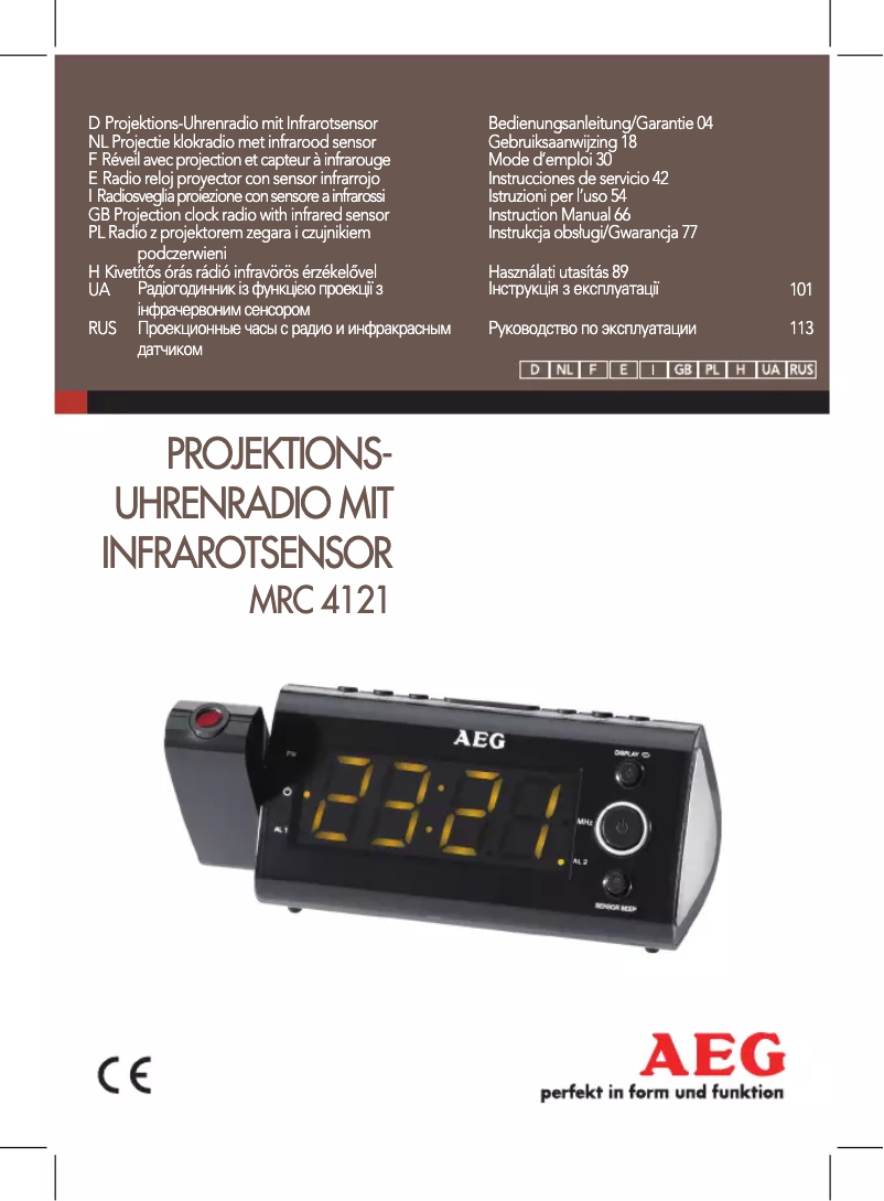Page n°1 - Manuel utilisateur AEG MRC 4121