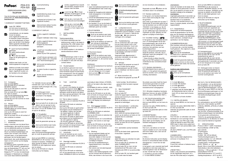 Imagen de la primera página del manual del dispositivo PDX-525ZT