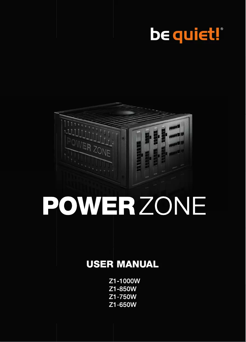 Page 1 de la notice Manuel utilisateur Be Quiet! 650W Power Zone