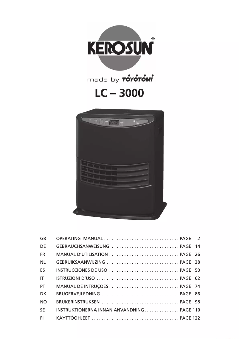 Page n°1 - Manuel utilisateur Kerosun LC 3000