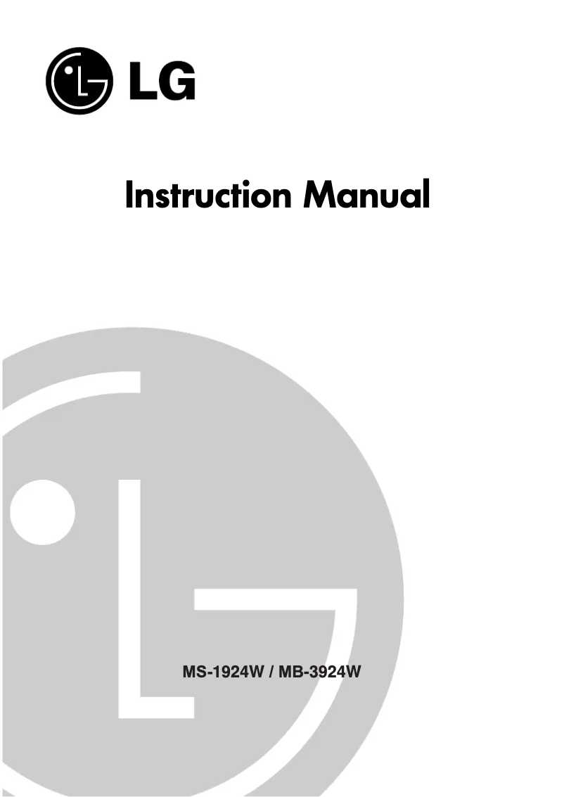 Imagen de la primera página del manual del dispositivo MB3924W