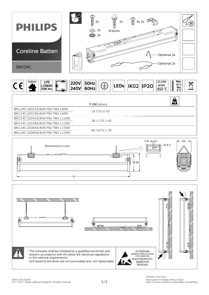 Page n°1 - Manuel utilisateur Philips BN124C