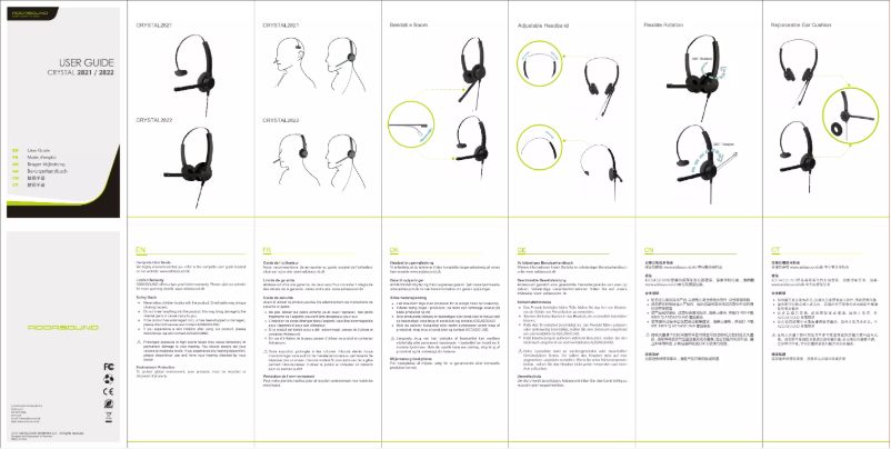 Page 1 of the manual User Manual Addasound Crystal 2821