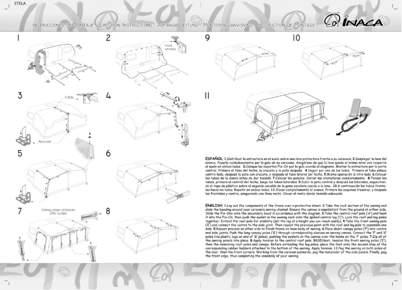 Página 1 del manual Manual de usuario Inaca Stela 250