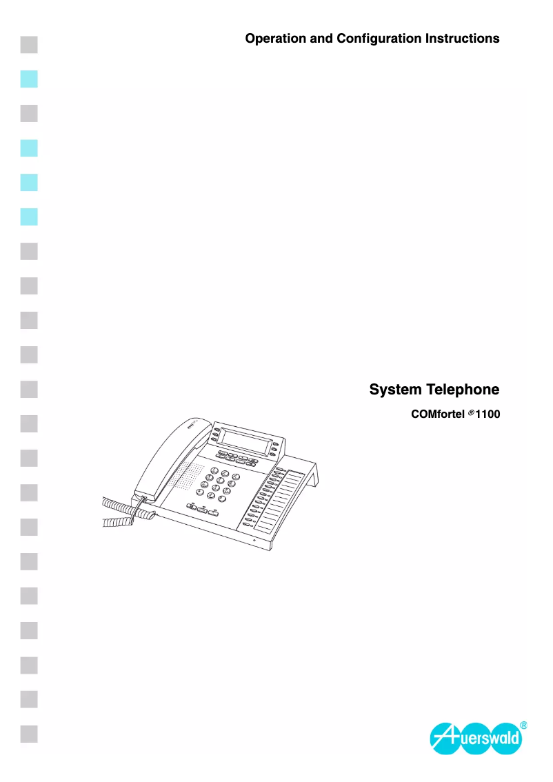 Imagen de la primera página del manual del dispositivo COMfortel 1100