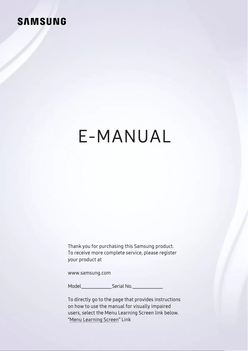 Page 1 de la notice Manuel utilisateur Samsung UA49RU7300G