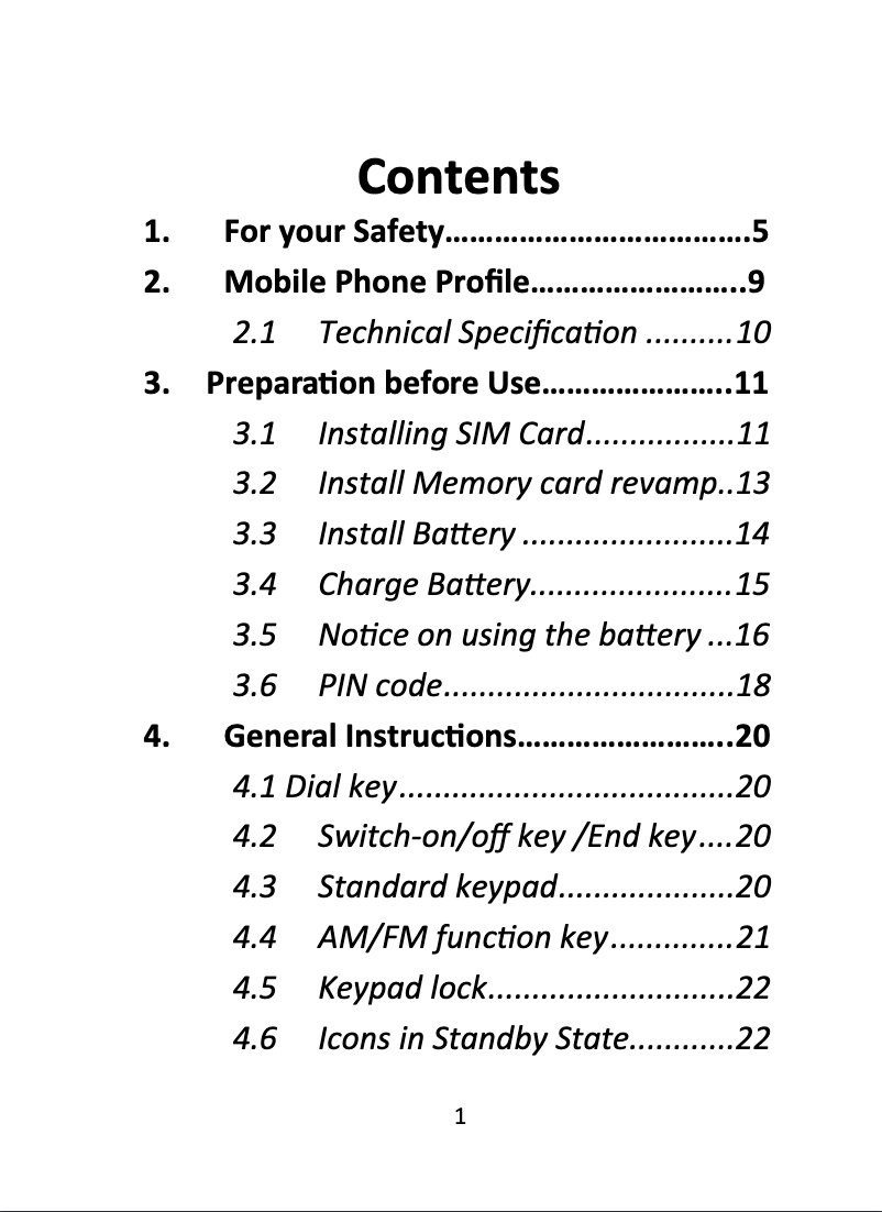 Page 1 de la notice Manuel utilisateur Micromax Q5fb