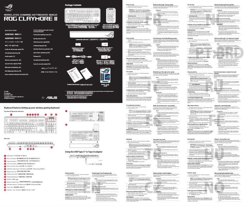 Page 1 de la notice Manuel utilisateur Asus ROG Claymore II