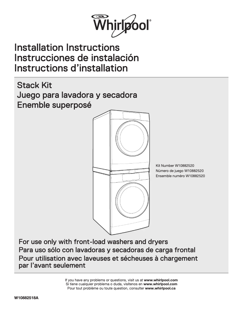 Page n°1 - Manuel utilisateur Maytag W10882520