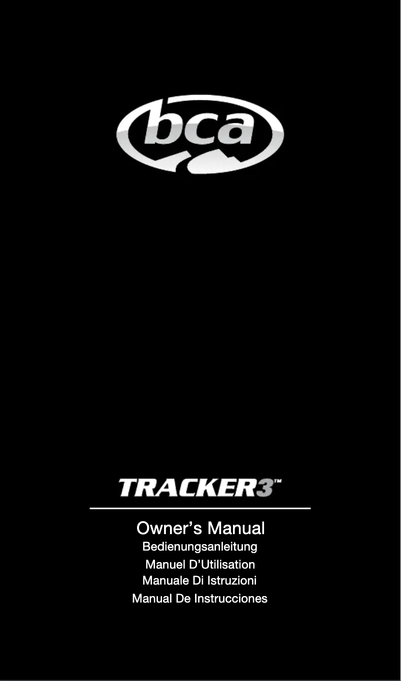 Image de la première page du manuel de l'appareil Tracker 3