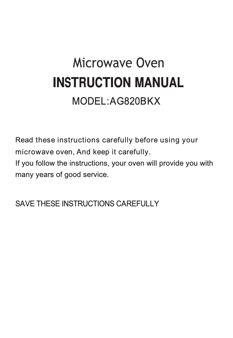 Imagen de la primera página del manual del dispositivo SVMW820EIA